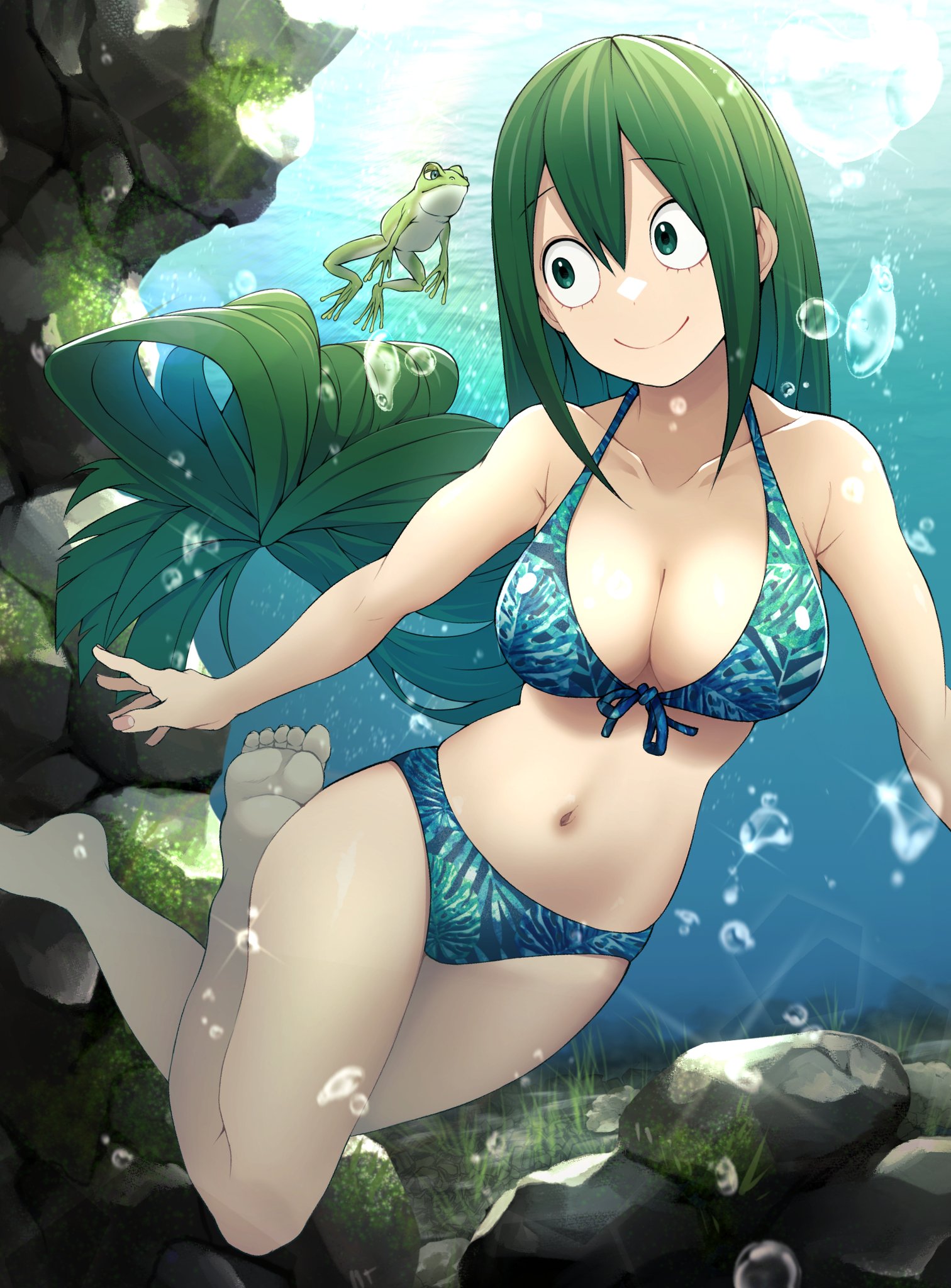 Kobaji Boku No Hero Academia Asui Tsuyu Bikini Swimsuits Wet 840752